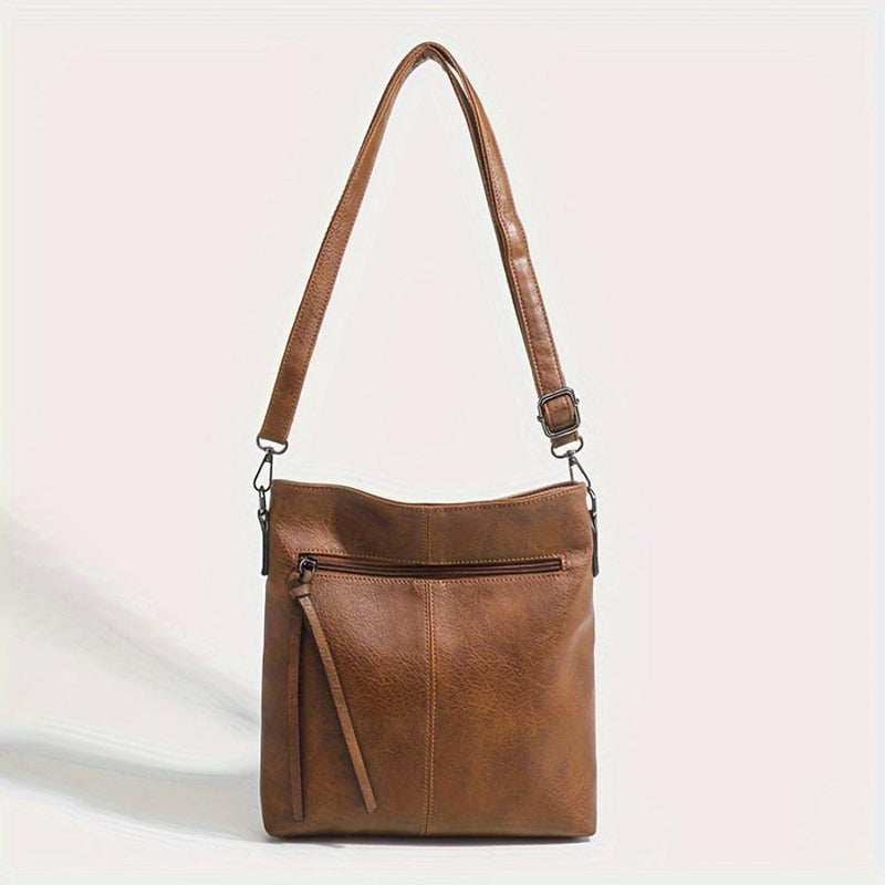 Addison™ Elegância Simples | Bolsa Transversal Quadrada Retrô