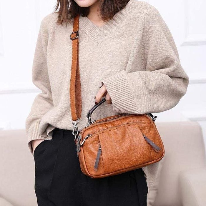 Penelope™ Estilo Exquisito | Bolsa Macia com Múltiplos Bolsos
