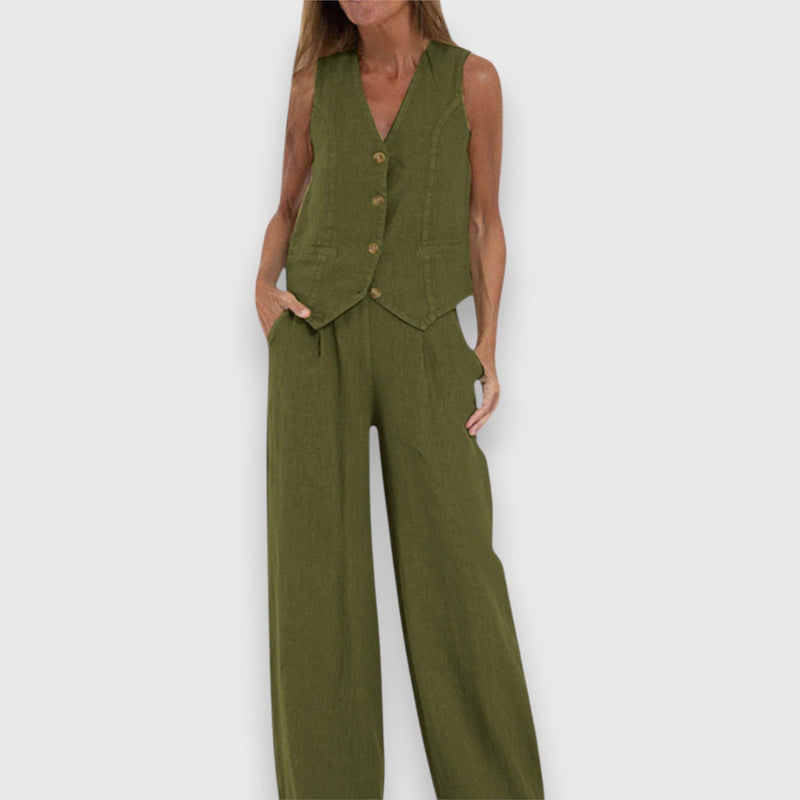 Conjunto de Duas Peças para Leveza de Verão