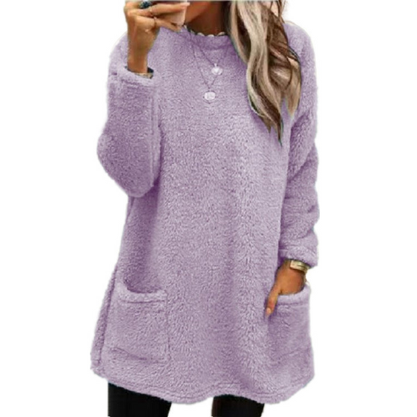 Lucy - Suéter Longo de Lã Fleece
