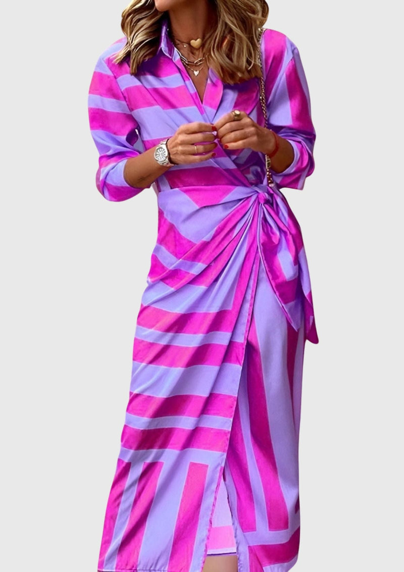 Everly™ | Vestido Envelope Elegante com Estampa