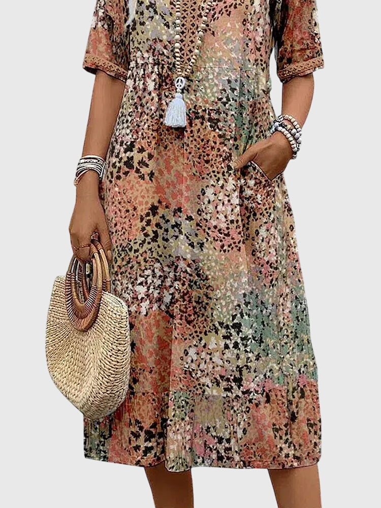 Bella | Vestido Midi Floral Elegante