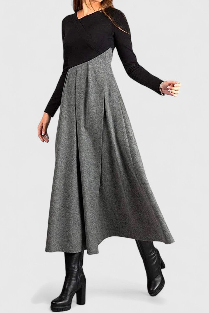 Janet | Vestido Longo Elegante de Manga Longa