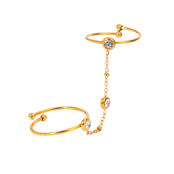 Anel de Corrente Gold Nova