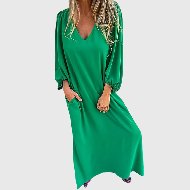 Carol™ - Vestido Longo Boho com Bolsos
