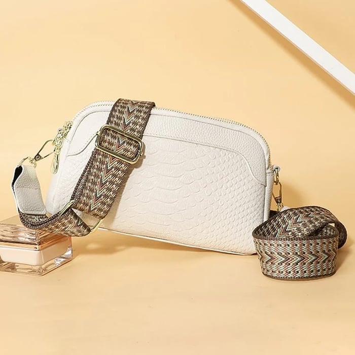 Olivia™ Elegante Encanto | Bolsa Mini Transversal com Estampa Croco