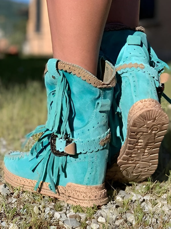 Meri | Botas Boho com Franjas