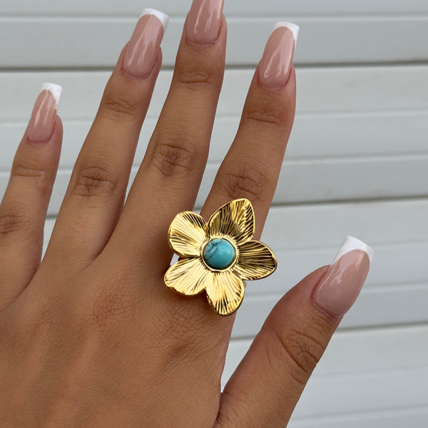 Anel Ajustável Flor de Dália