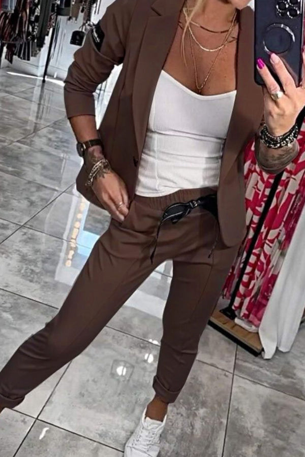 Malou | Conjunto Estiloso de Blazer e Calça Jogger