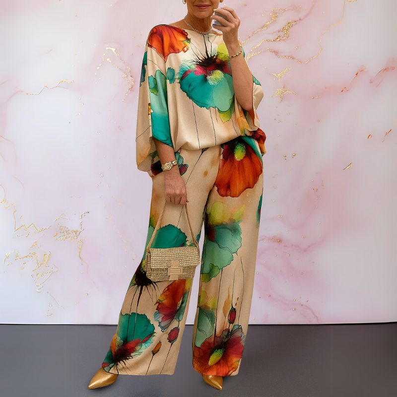 Evangelia | Conjunto Feminino de Duas Peças em Cetim