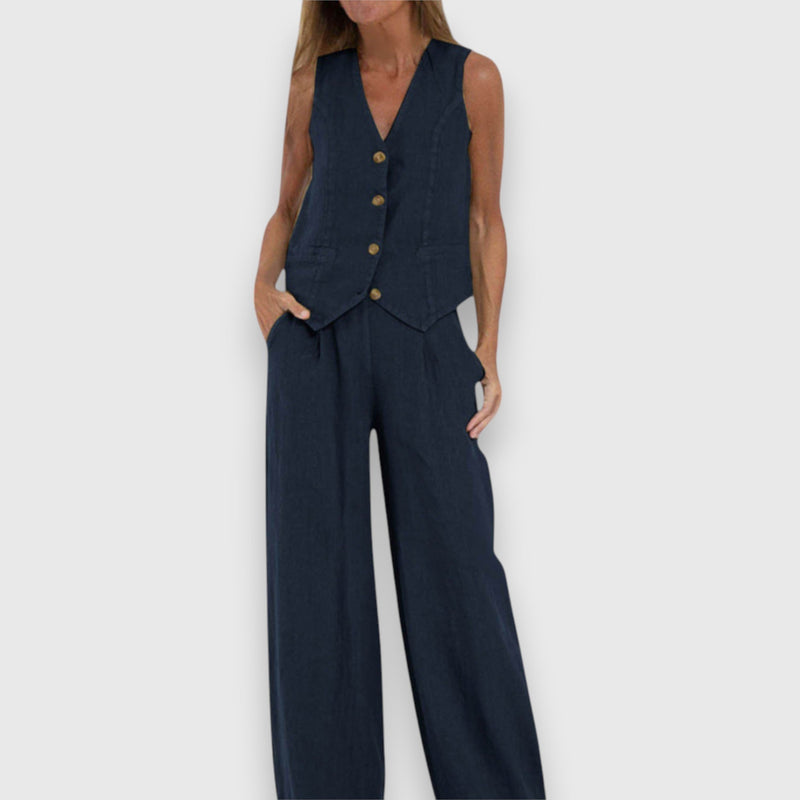 Conjunto de Duas Peças para Leveza de Verão