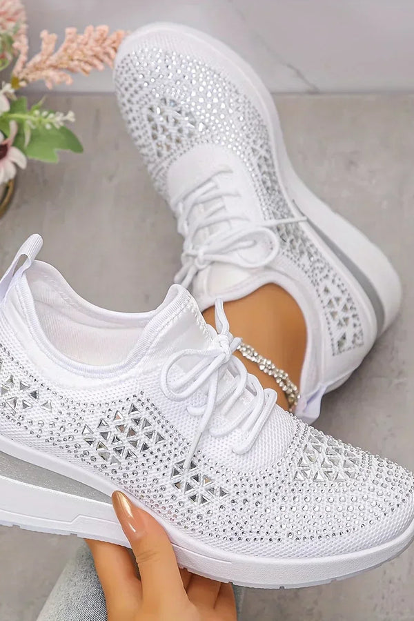 Romee | Tênis Ortopédicos com Strass Brilhantes