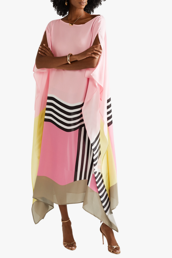 Rilinda | Kaftan Elegante com Estampa Geométrica