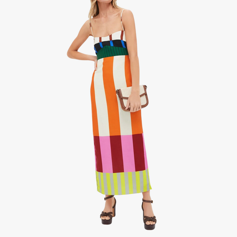 Wyleen | Vestido Longo Floral com Ajuste Envelope para Dias Ensolarados