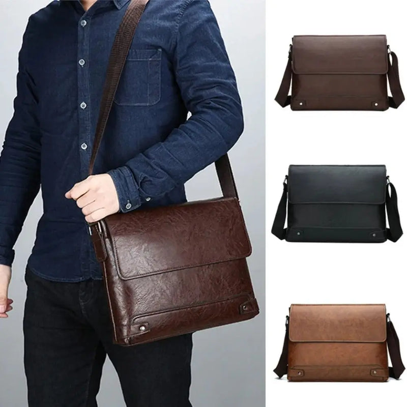 Jackson™ - Bolsa de Ombro de Couro Tudo-em-Um
