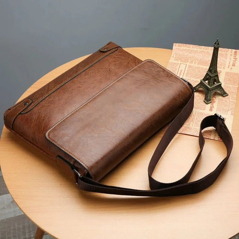 Jackson™ - Bolsa de Ombro de Couro Tudo-em-Um