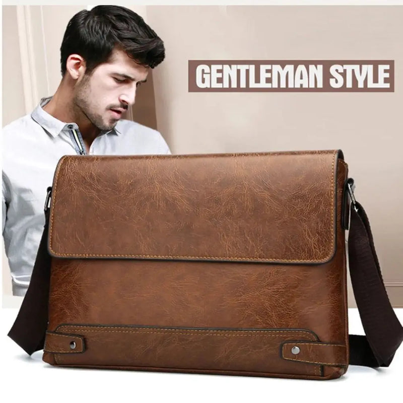 Jackson™ - Bolsa de Ombro de Couro Tudo-em-Um