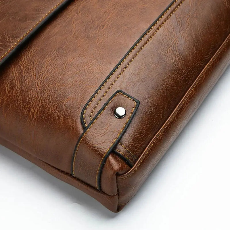 Jackson™ - Bolsa de Ombro de Couro Tudo-em-Um