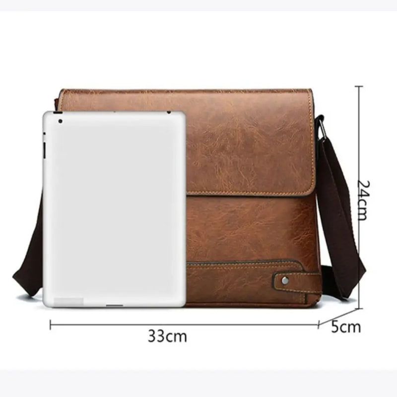 Jackson™ - Bolsa de Ombro de Couro Tudo-em-Um