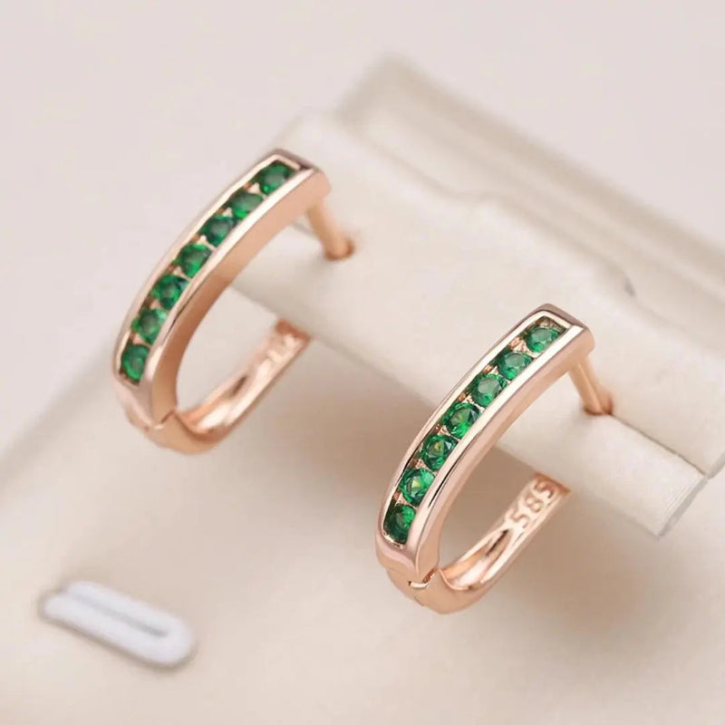 Brincos de diamante esmeralda em ouro