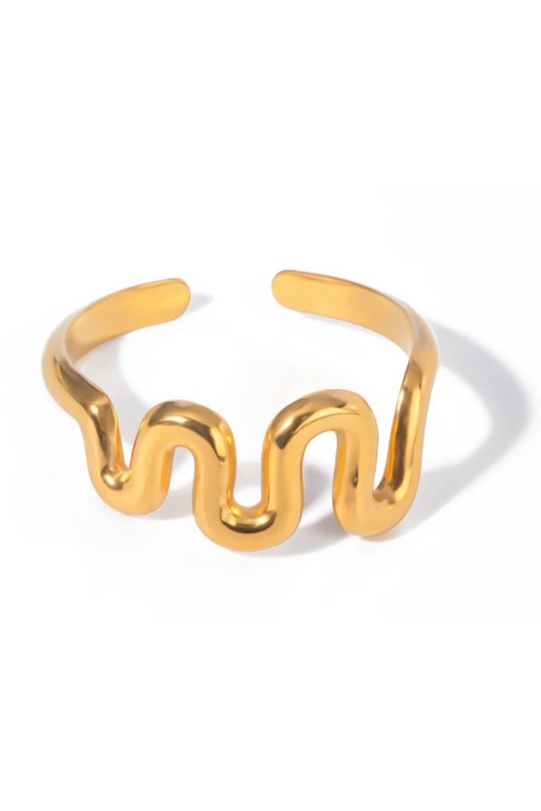 Anel Gold Groove