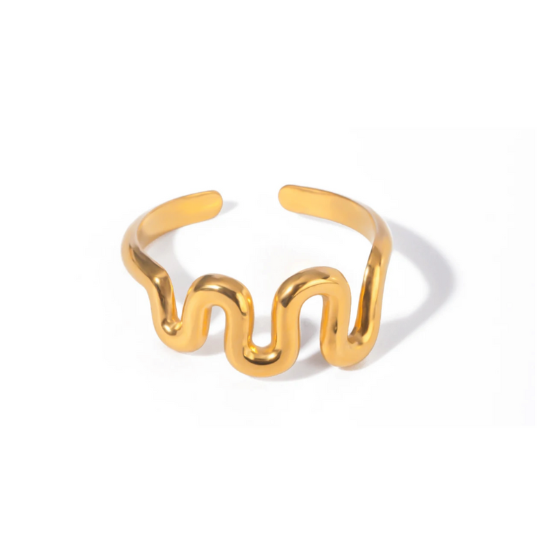 Anel Gold Groove