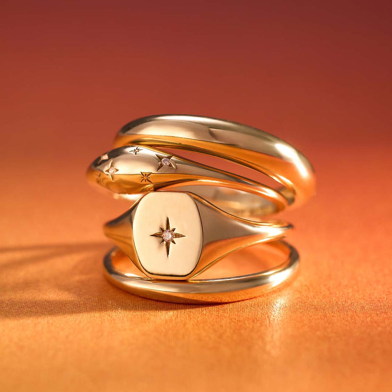 Anel Dome Diamante | Ouro