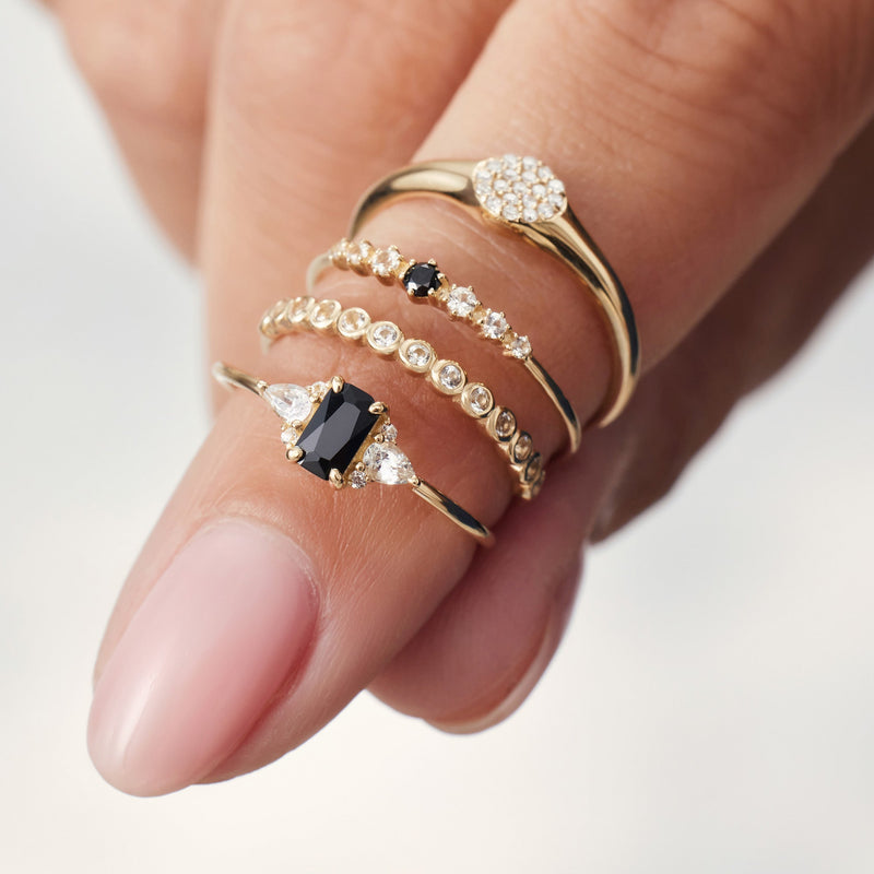 Anel de Bolha de Diamante | Ouro