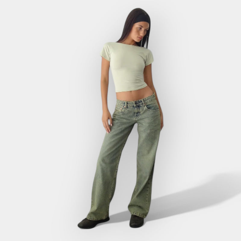 Calça Jeans de Cintura Baixa