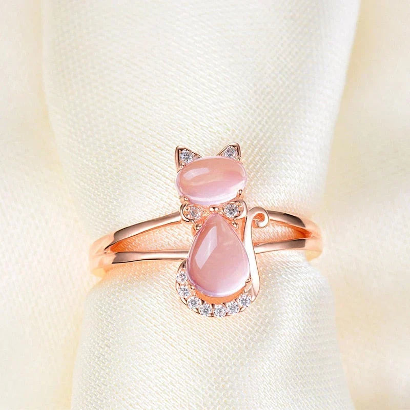 Anel de Gato em Ouro Rosé | Ouro Rosé