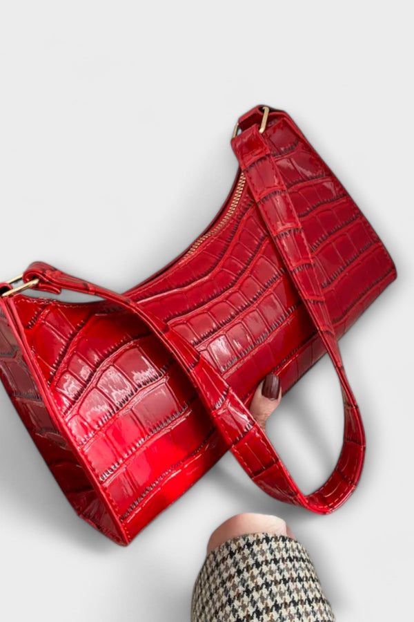 Olivia - Bolsa de Couro Brilhante