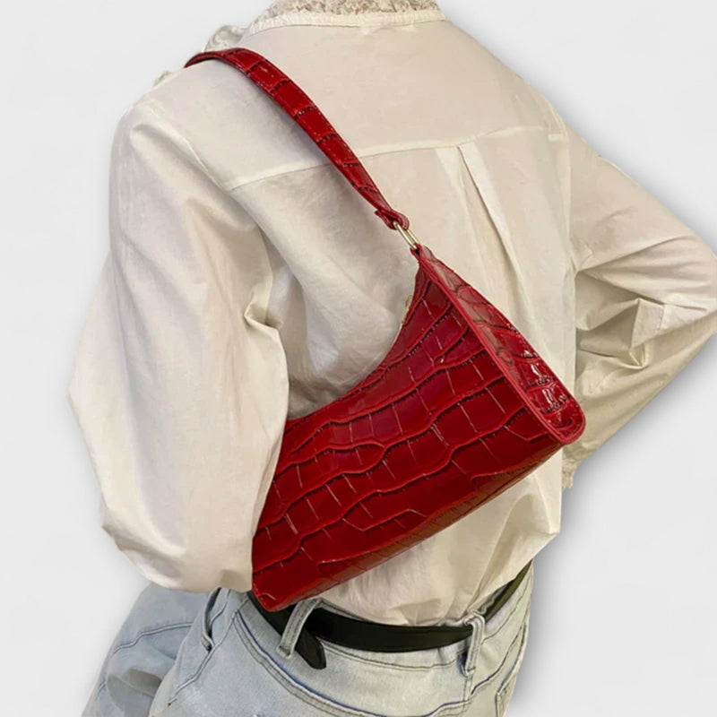 Olivia - Bolsa de Couro Brilhante