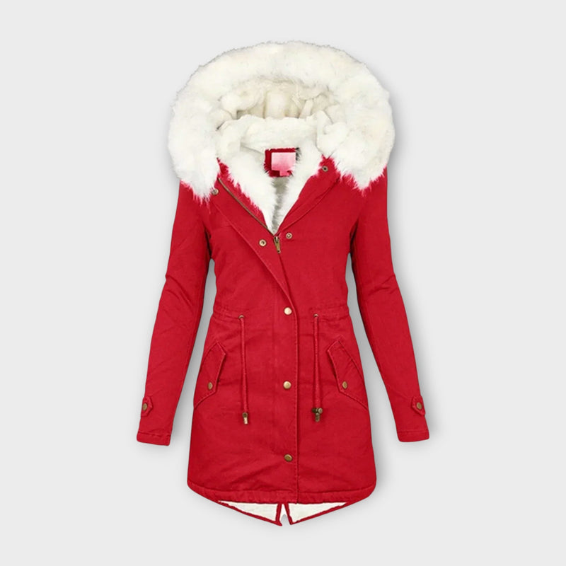 Ivara - Jaqueta de Inverno Impermeável e Forrada com Pelo