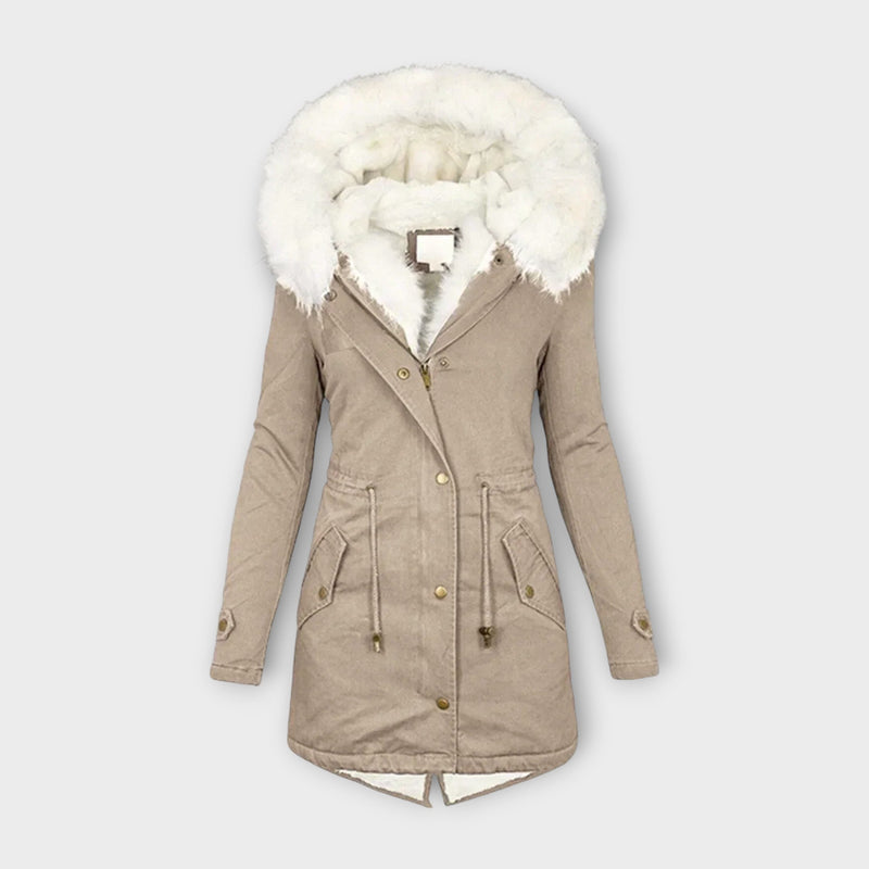 Ivara - Jaqueta de Inverno Impermeável e Forrada com Pelo