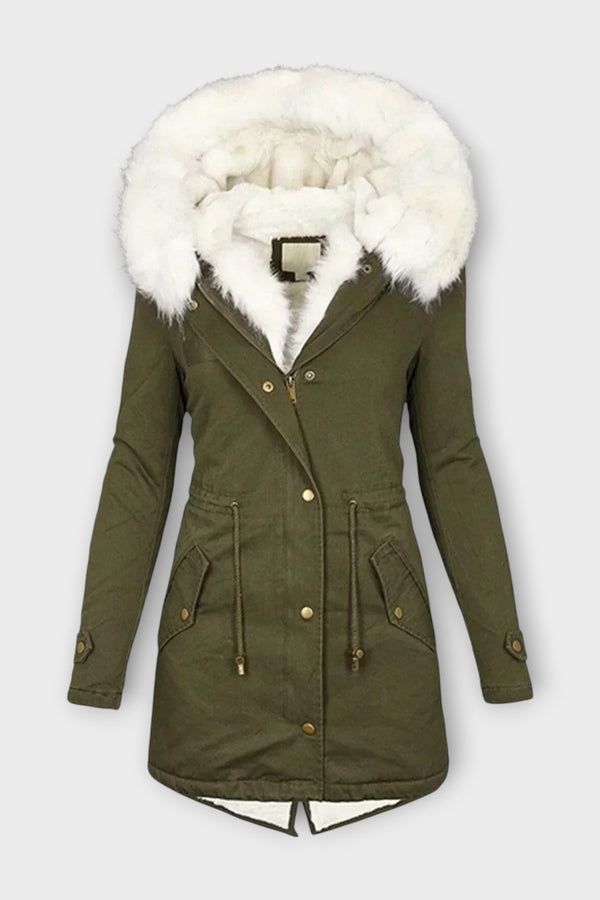 Ivara - Jaqueta de Inverno Impermeável e Forrada com Pelo