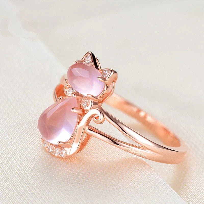 Anel de Gato em Ouro Rosé | Ouro Rosé