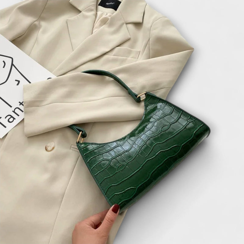 Olivia - Bolsa de Couro Brilhante