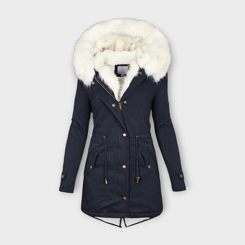 Ivara - Jaqueta de Inverno Impermeável e Forrada com Pelo