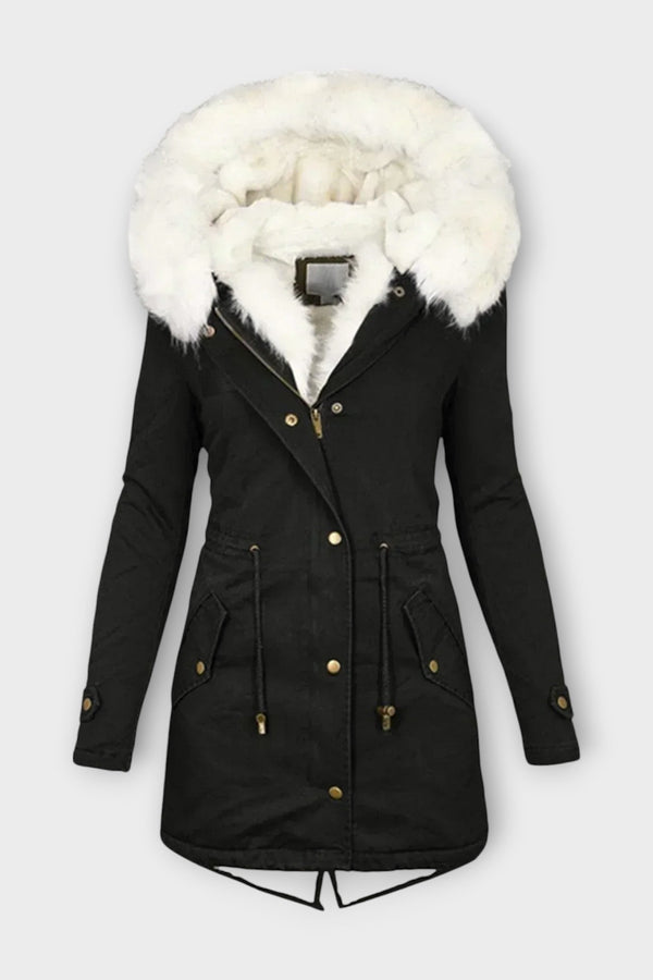 Ivara - Jaqueta de Inverno Impermeável e Forrada com Pelo