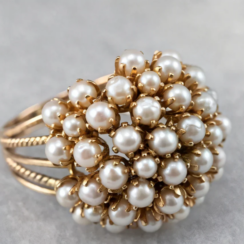 ANEL COM PÉROLAS INCRUSTADAS BLUSH