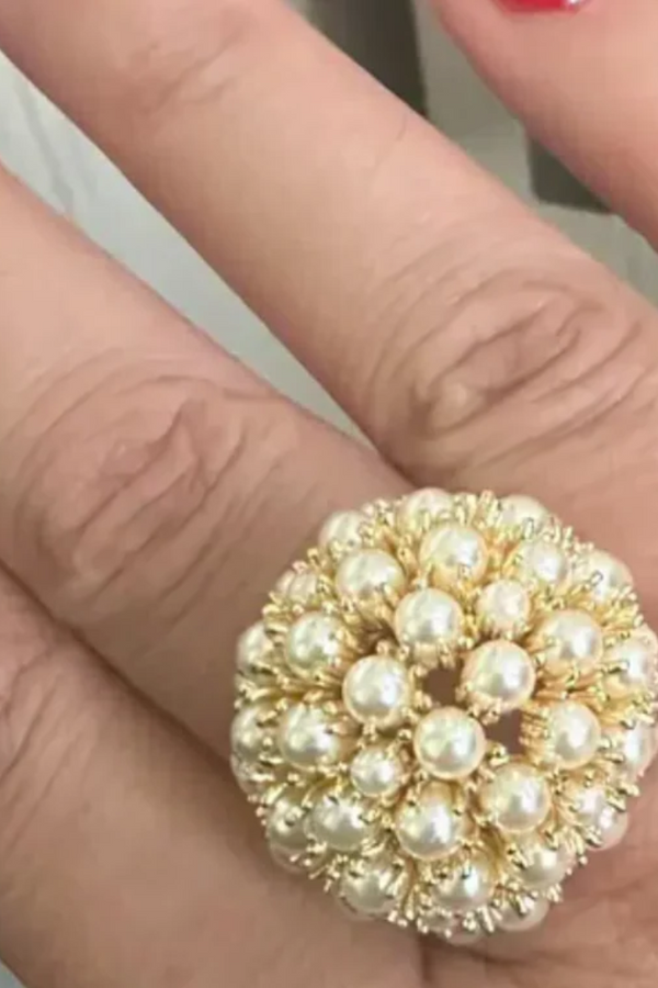 ANEL COM PÉROLAS INCRUSTADAS BLUSH