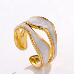 ANEL DE OURO BRANCO VINTAGE DOS SONHOS