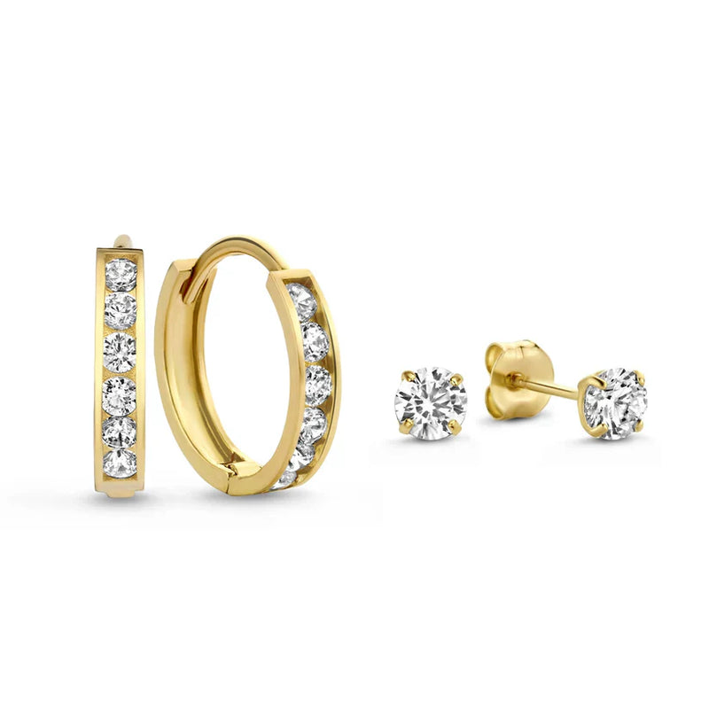 Conjunto de Brincos Dara Brillane Stone | Ouro