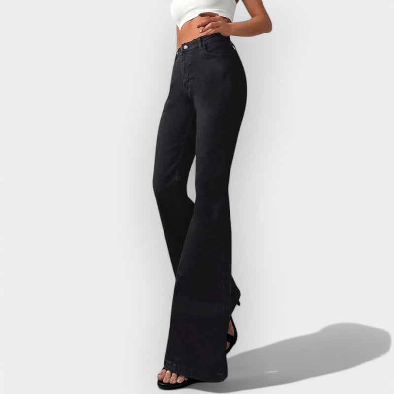 Jeans Bootcut de Cintura Alta