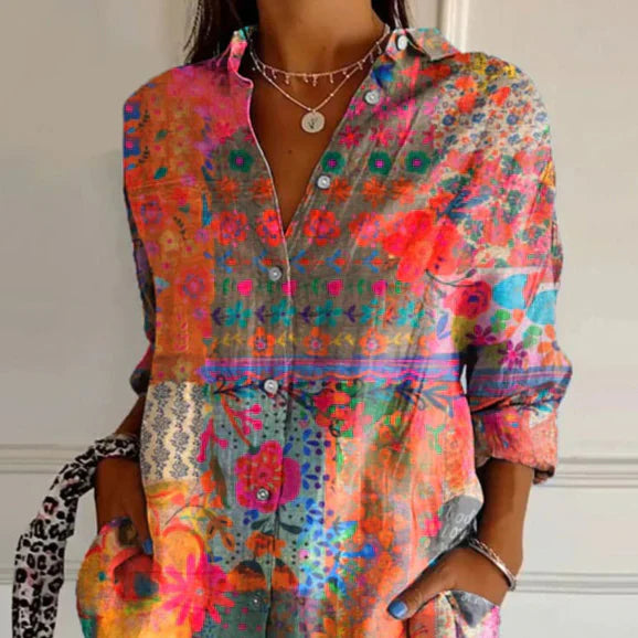 Dakota | Blusa com Estampa Floral Vintage