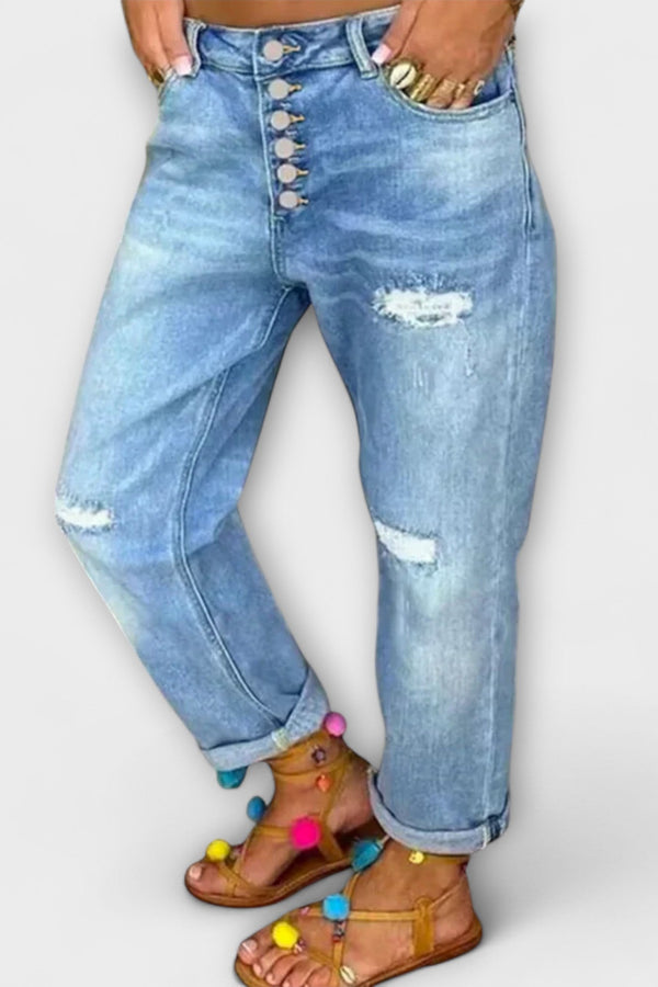 Jeans com ajuste confortável