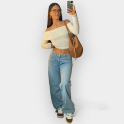 Calça Jeans de Cintura Baixa