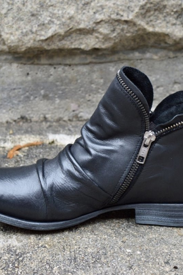 Nahla - Bota Plataforma Estilo Britânico Cano Curto