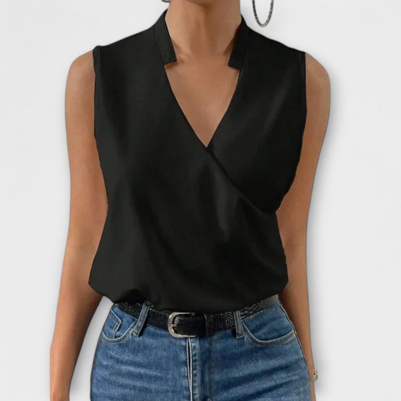 Loretta | Blusa sofisticada com decote em V