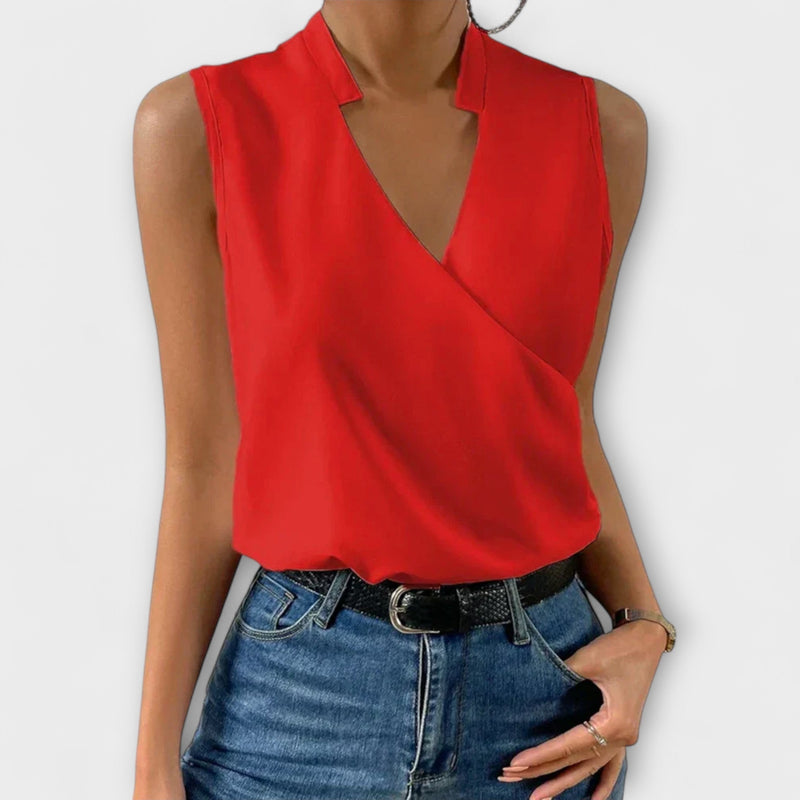 Loretta | Blusa sofisticada com decote em V
